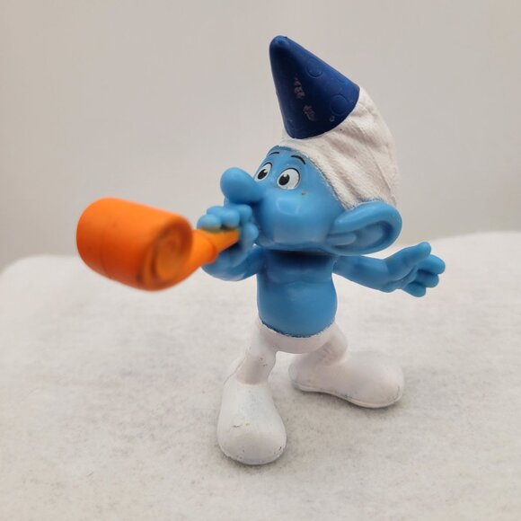 THE SMURFS Lot of Vintage Plush PVC Figures 5 pcs - Wallace Berrie Peyo Schleich - Picture 4 of 14